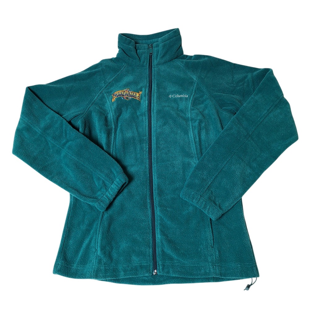 Columbia Womens Fleece Jacket SweetWater Brewing Company Embroidery Small Green